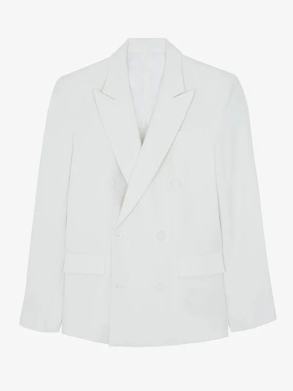 Blazer croisé oversize ivoire
