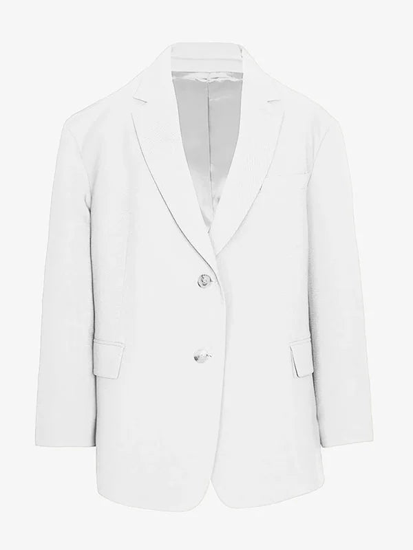 Blazer ivoire à la coupe oversize