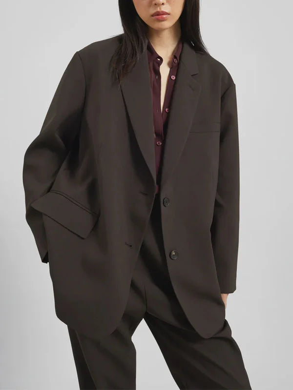 Blazer croisé oversize dans un ton terreux