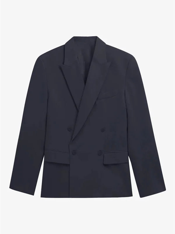 Blazer croisé bleu nuit