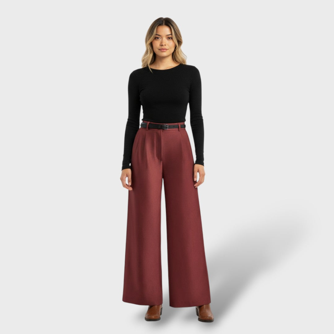 Pantalon tailleur à jambe large