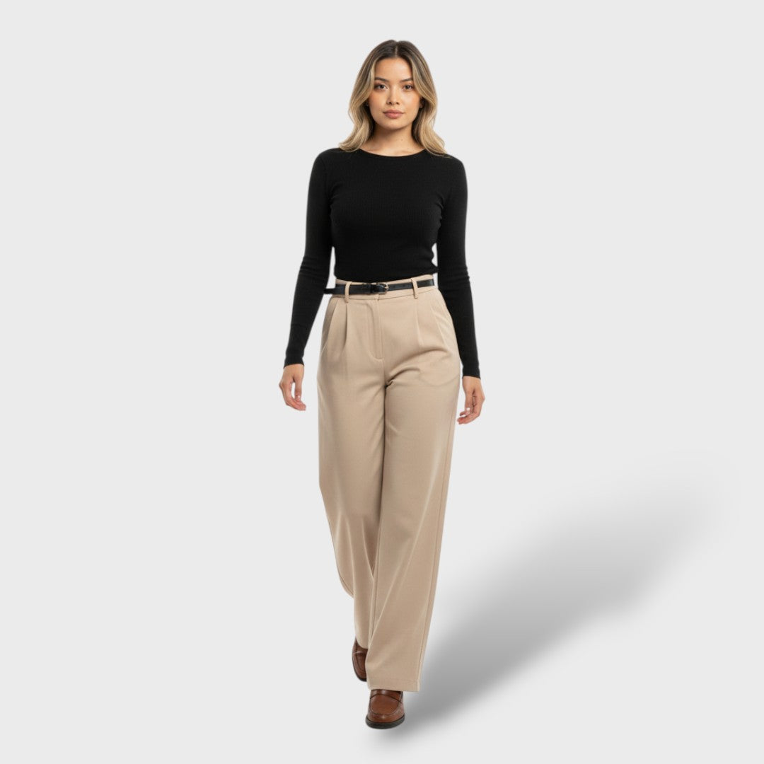 Pantalon tailleur à jambe large