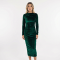 Robe midi habillée à coupe ajustée