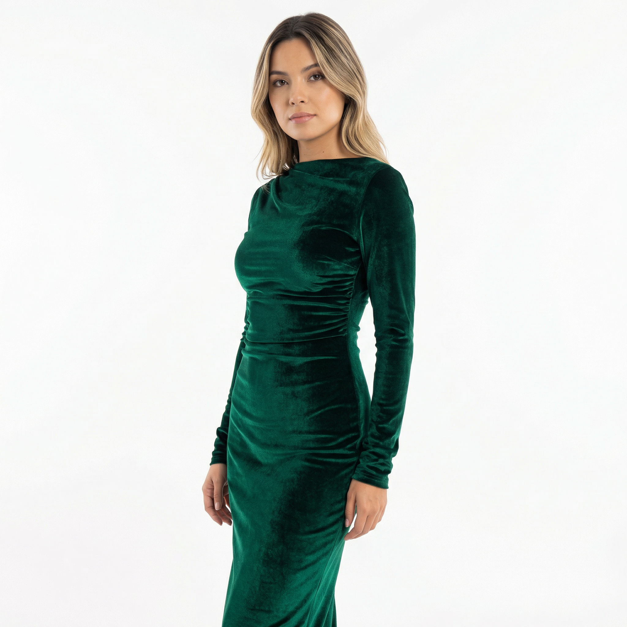 Robe midi habillée à coupe ajustée