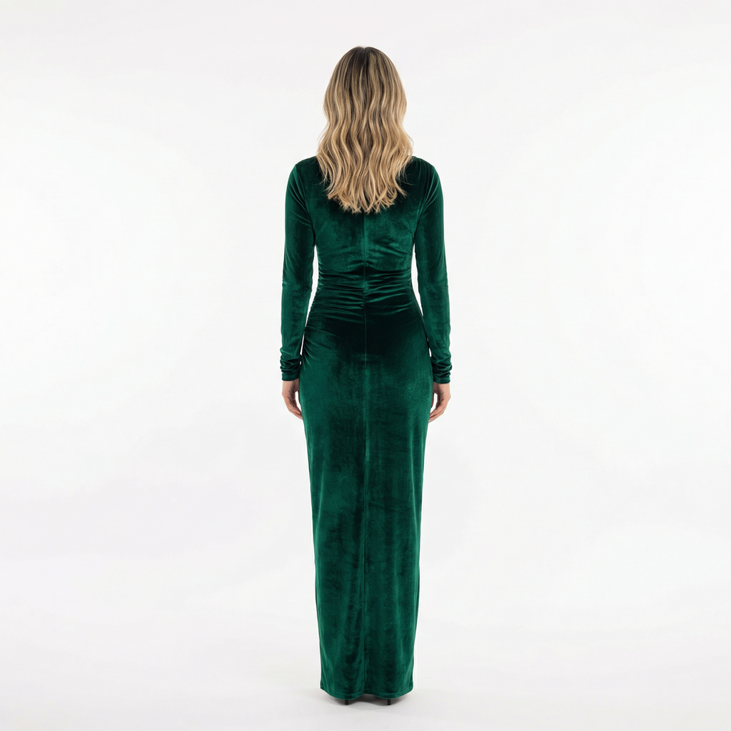 Robe midi habillée à coupe ajustée