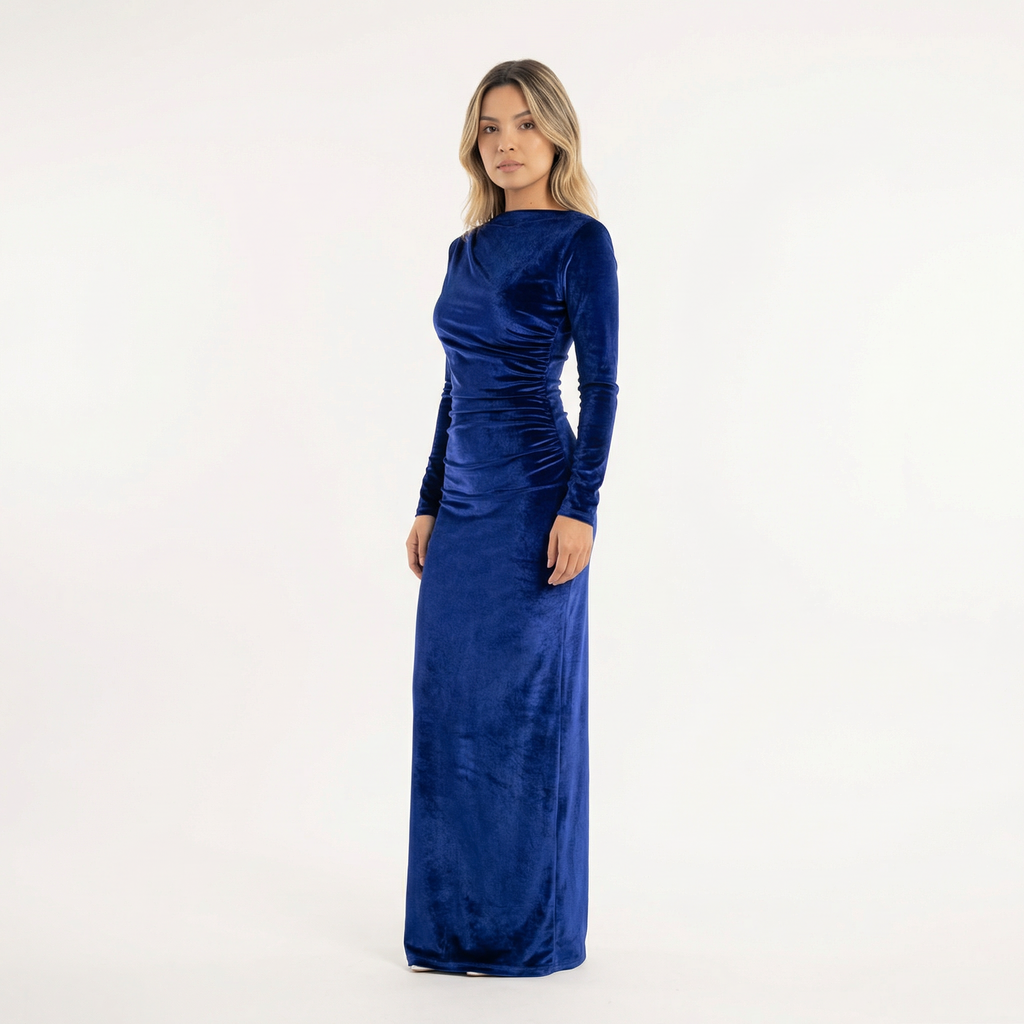 Robe midi habillée à coupe ajustée