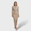 Robe midi ceinturée à la ligne épurée