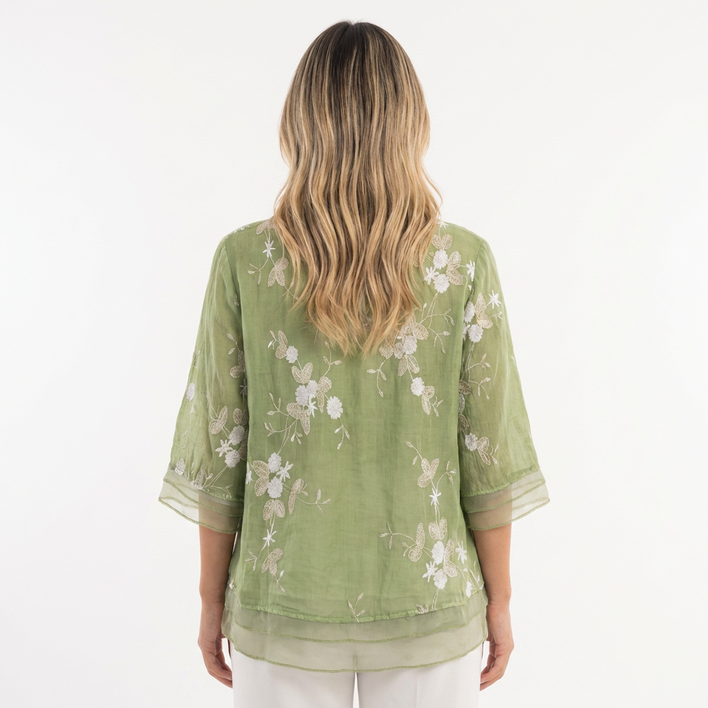 Blouse à broderie florale