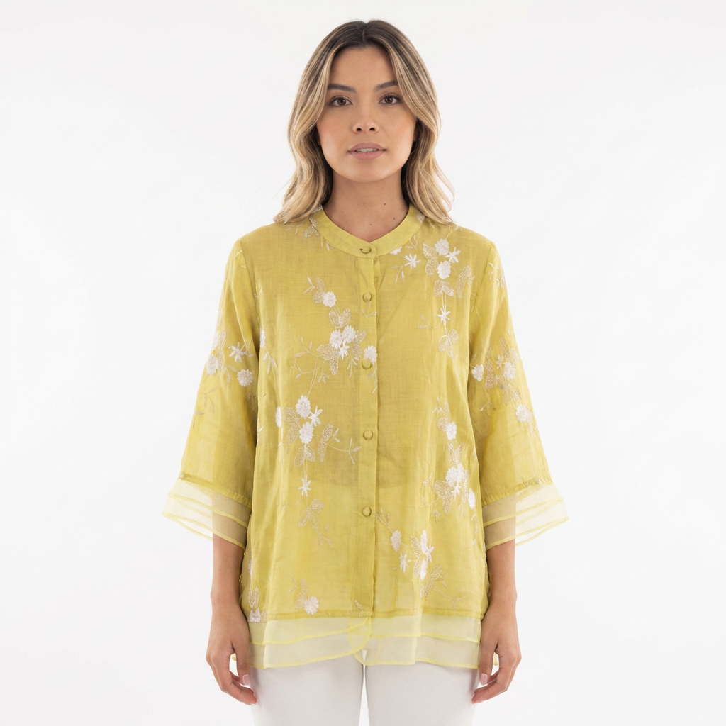 Blouse à broderie florale