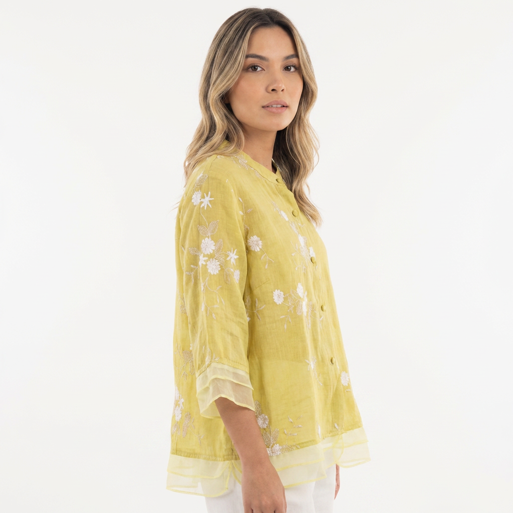 Blouse à broderie florale