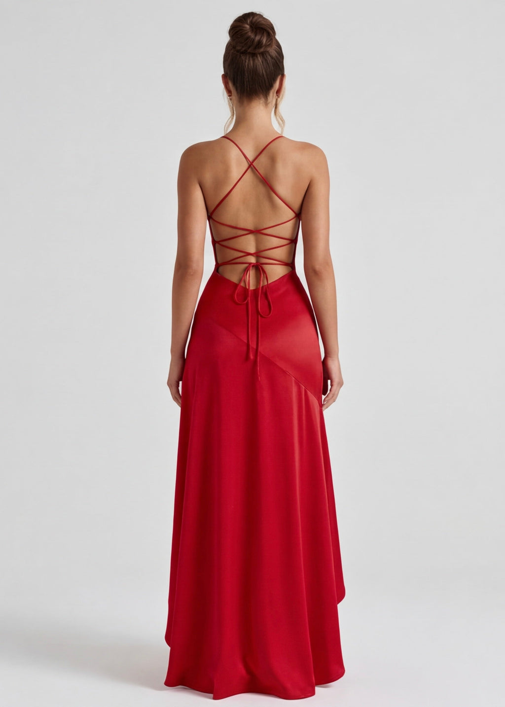 Robe longue au drapé enveloppant