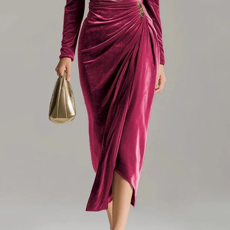 Robe longue à la coupe nette