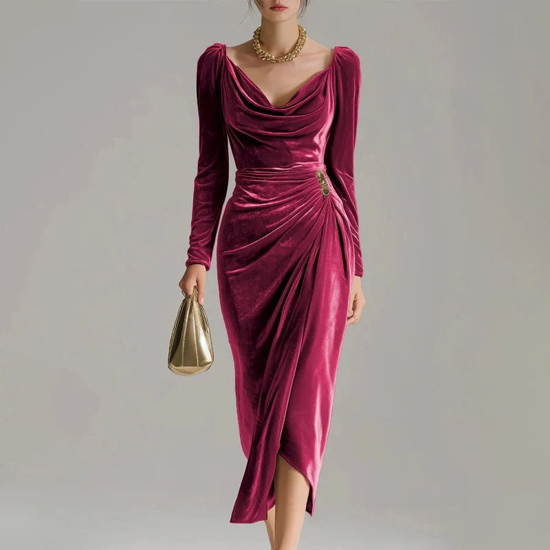 Robe longue à la coupe nette