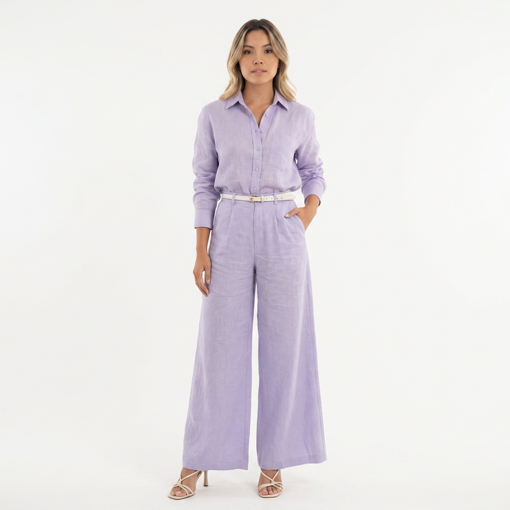 Pantalon palazzo en lin