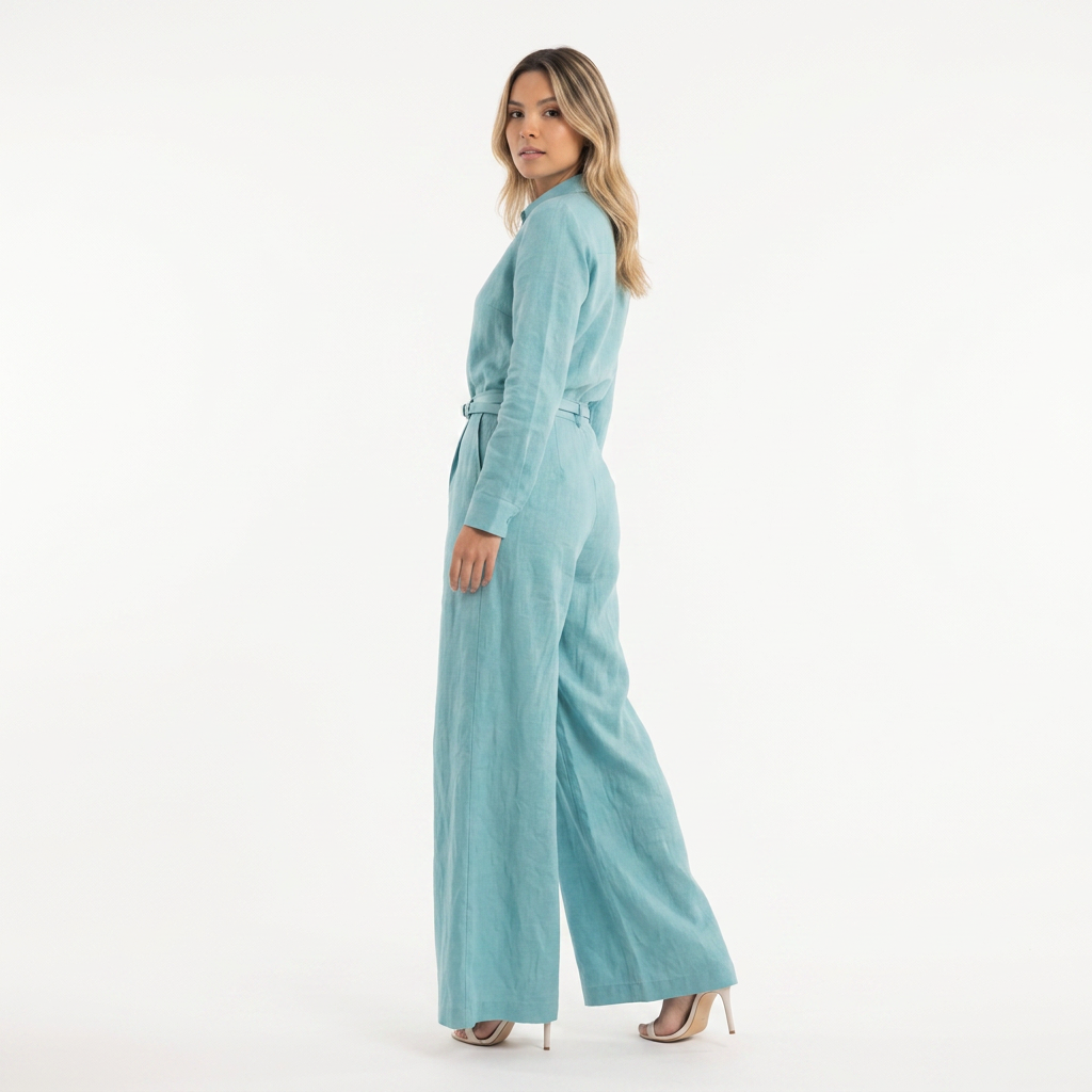 Pantalon palazzo en lin