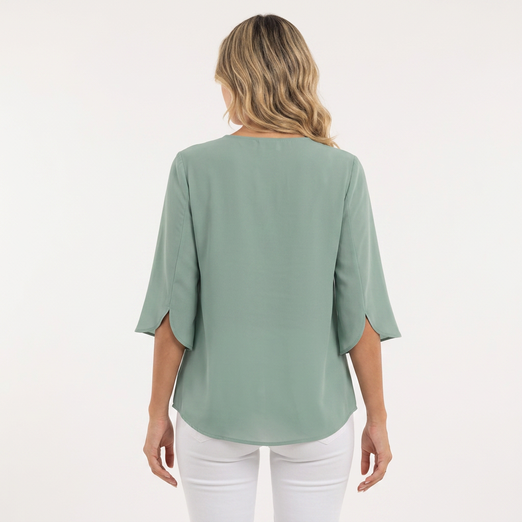 Blouse en gaze à volants