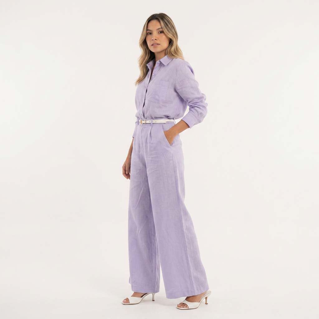 Pantalon palazzo en lin
