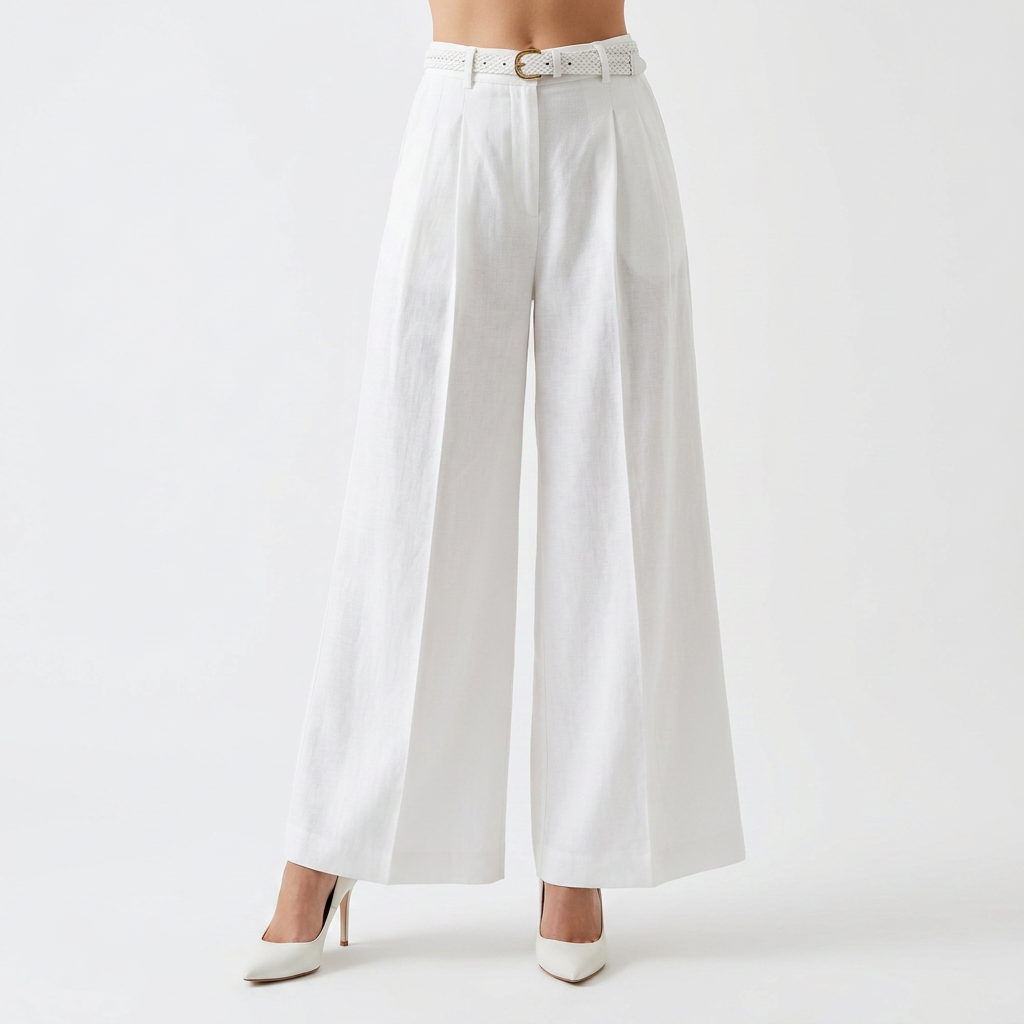 Pantalon palazzo en lin