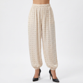 Pantalon satiné à bas en lanterne
