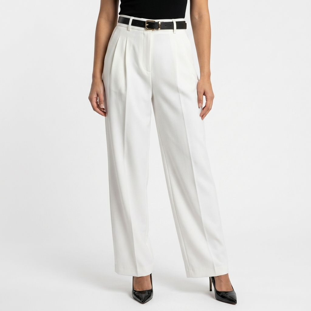 Pantalon palazzo à pinces