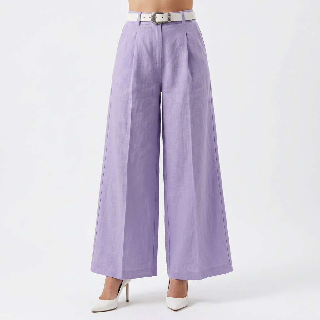 Pantalon palazzo en lin