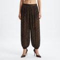 Pantalon à imprimé animalier