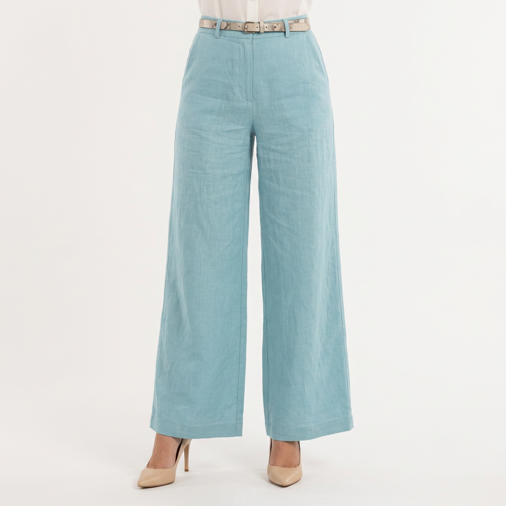 Pantalon palazzo en lin