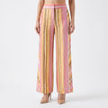 Pantalon à rayures multicolores