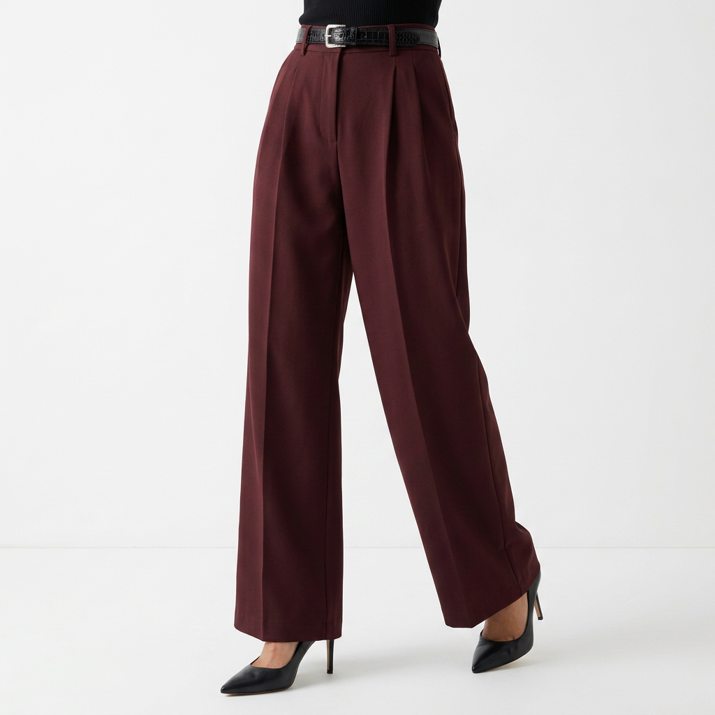 Pantalon palazzo à pinces