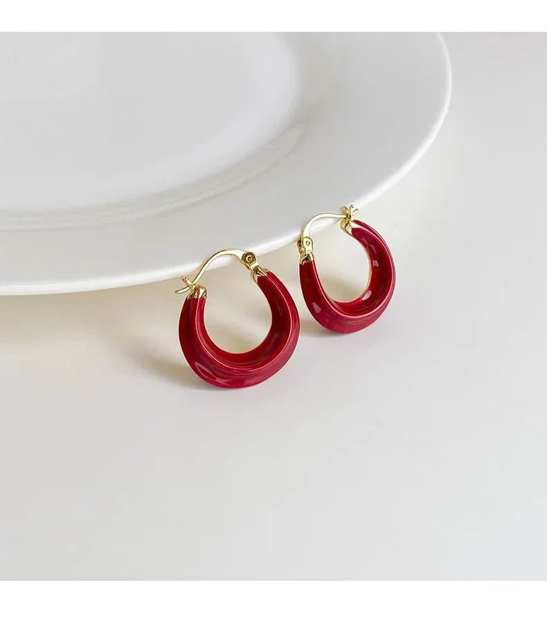 Boucles d’oreilles à détail coloré