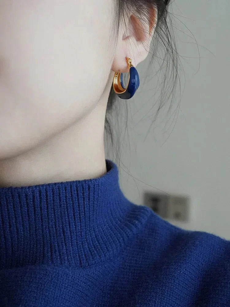 Boucles d’oreilles à détail coloré