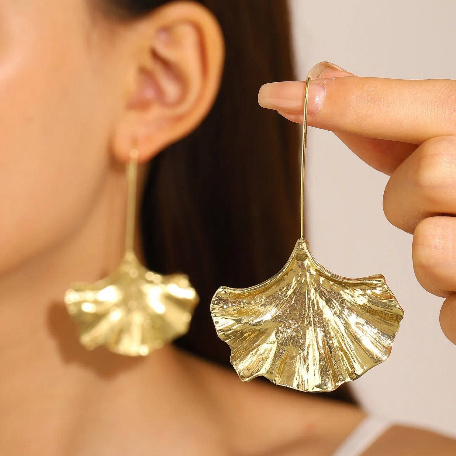 Boucles d’oreilles aux formes naturelles