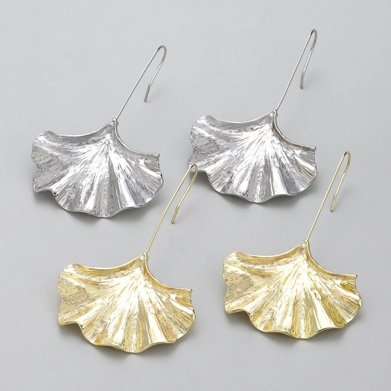 Boucles d’oreilles aux formes naturelles