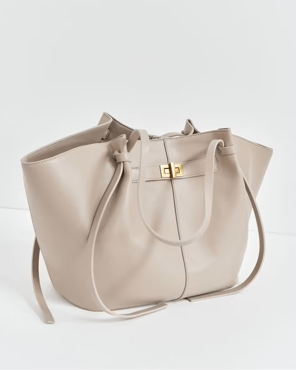 Sac shopper à la ligne courbe