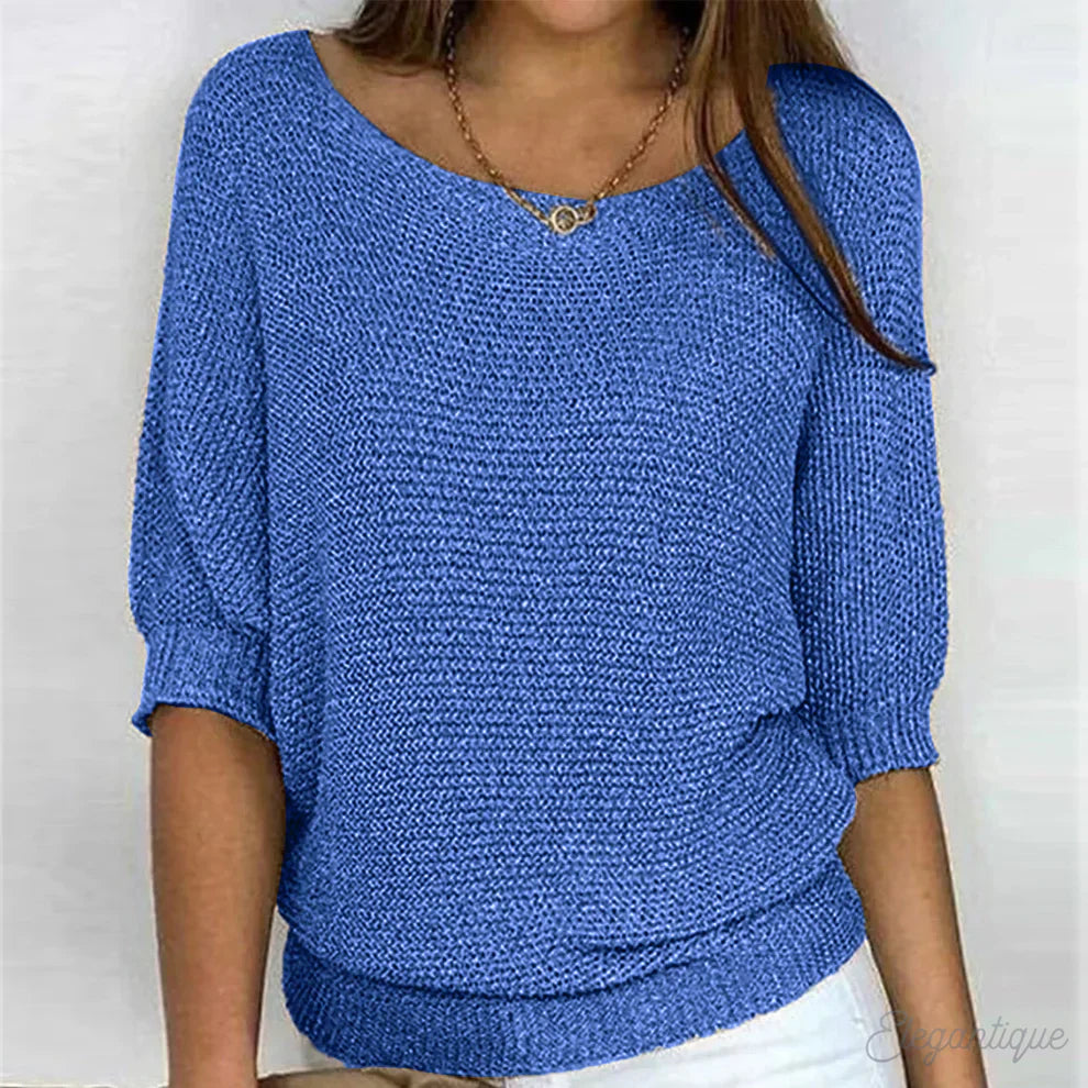 Pull en maille à la coupe soignée