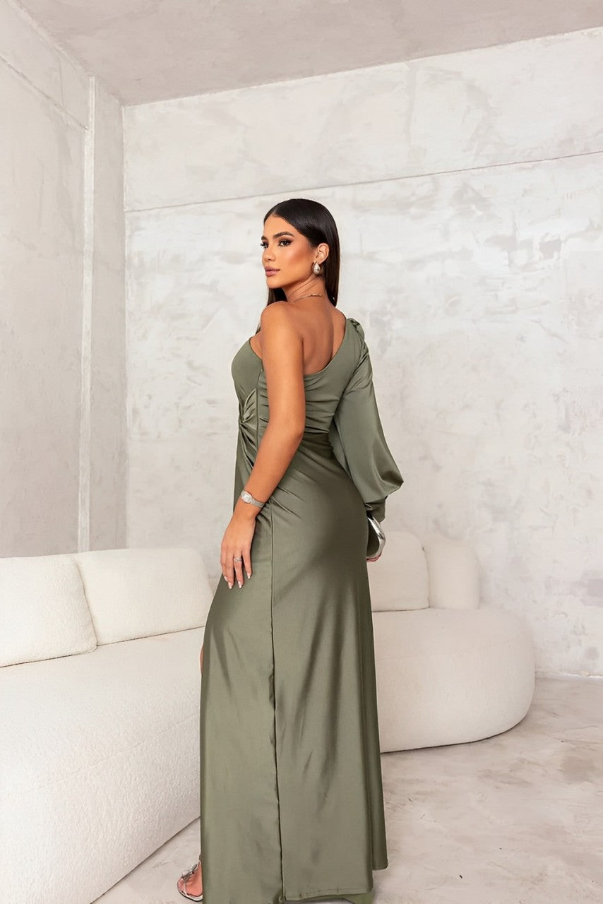Robe midi à la coupe nette